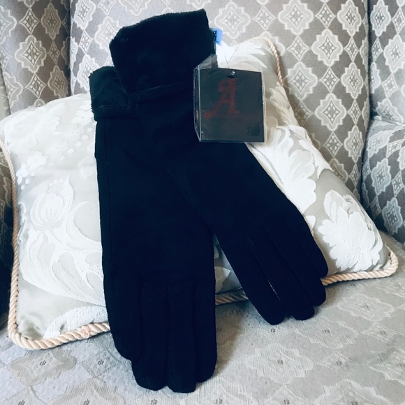 Adrienne Landau Genuine Suede Long Gloves - Picture 4 of 6